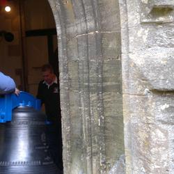 Moving the bell inside the church